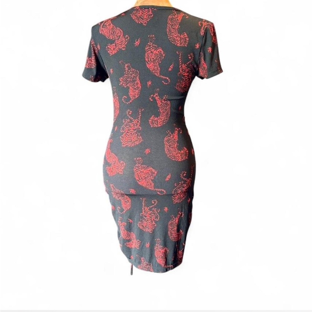 Emo Gothic Alt Rocker Tiger Mini Dress - Picture 2 of 6